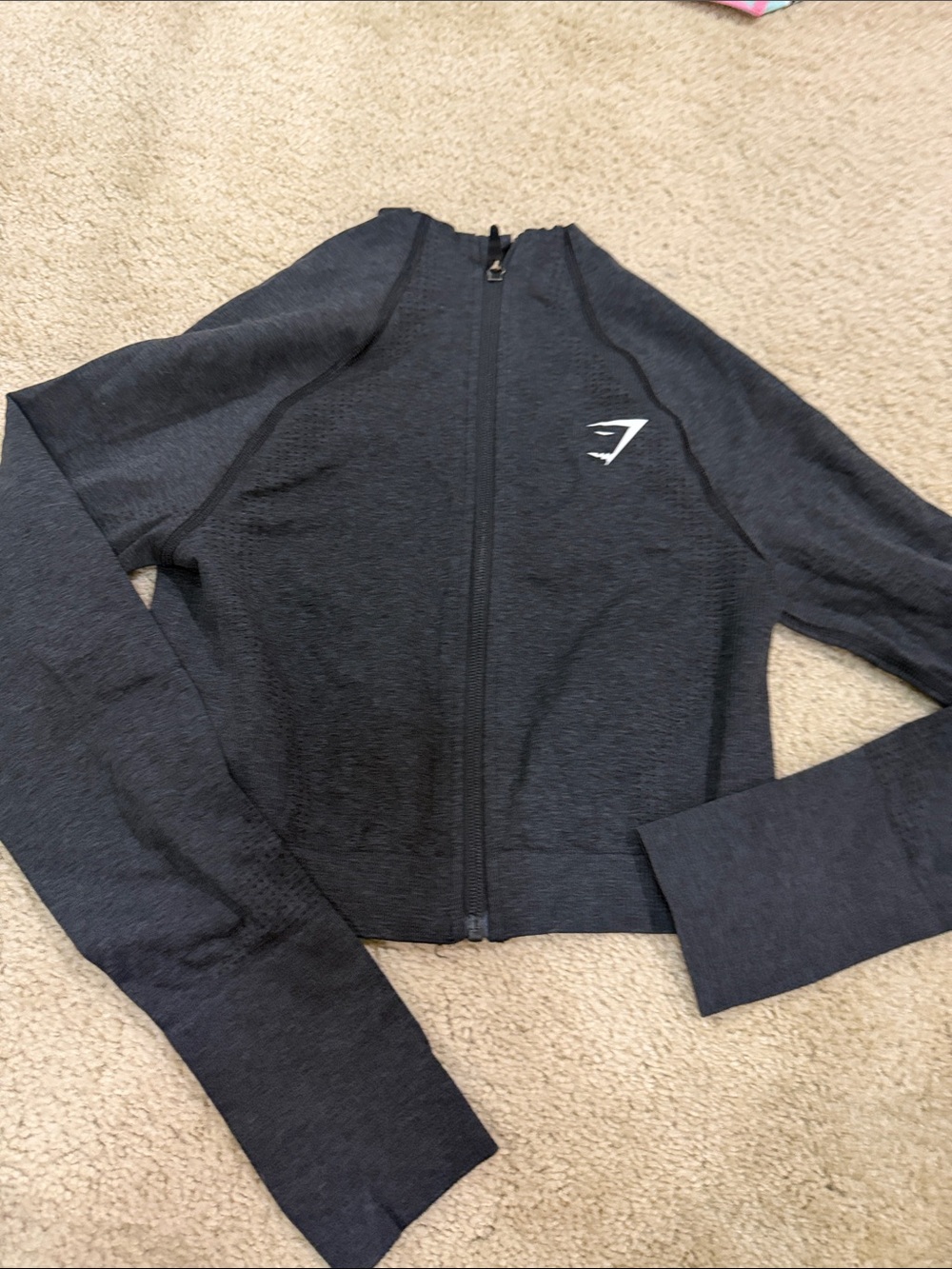 Gymshark Dark Charcoal Seamless Zip-Up Jacket